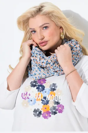Ulla Popken Pętla, plisa, kwiaty