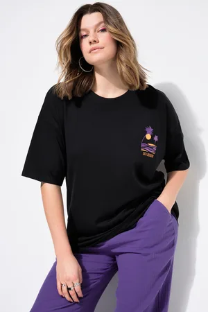 STUDIO UNTOLD T-shirt, oversize, nadruk z tyłu
