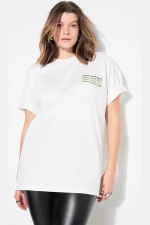 STUDIO UNTOLD T-shirt, oversize, nadruki z przodu i z tyłu.