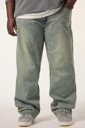 STHUGE Jeansy , krój baggy, 5 kieszeni, styl vintage, do rozm. 72