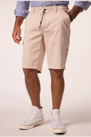 JP 1880 Bermudy z imitacji lnu, kieszenie cargo, elastyczny pas, do rozmiaru 8XL