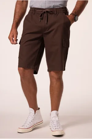 JP 1880 Bermudy z imitacji lnu, kieszenie cargo, elastyczny pas, do rozmiaru 8XL