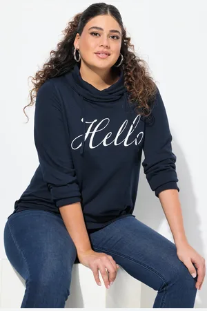Ulla Popken Bluza, klasyczny fason, HELLO, stójka