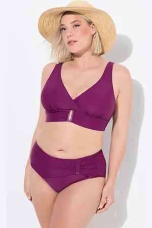 Ulla Popken Bikini, ozdobne klamry, miękkie miseczki, materiał pochodzący z recyklingu