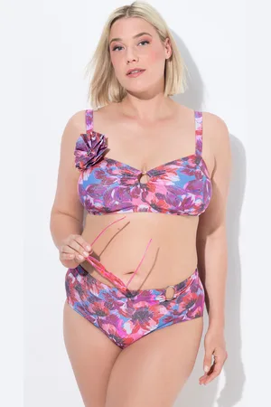 Ulla Popken Bikini, brokat, miękkie miseczki, regulowane ramiączka, z recyklingu