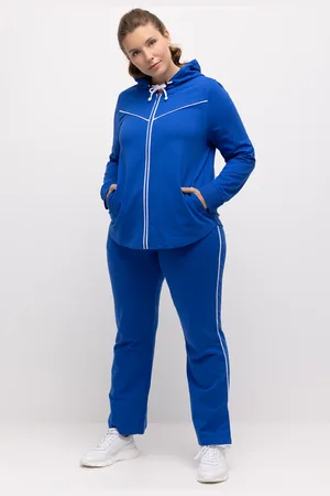 Ulla Popken Bluza, wypustki, kaptur, zaokrąglony dół