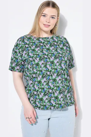 STUDIO UNTOLD T-shirt, krój oversize, nadruk w kwiaty
