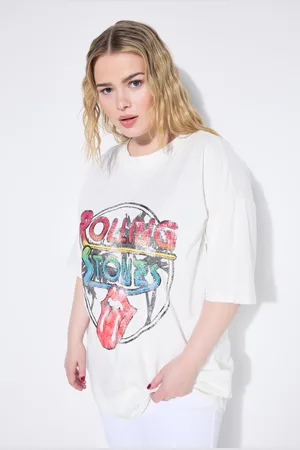 STUDIO UNTOLD T-shirt Rolling Stones, oversize, koszulka dla fanów