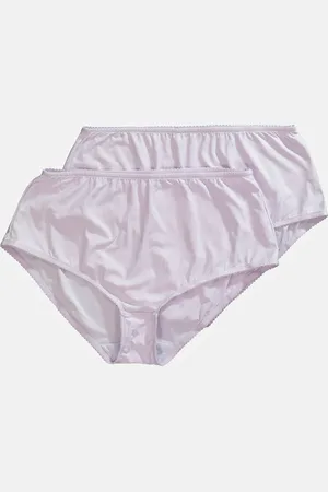 Ulla Popken Figi midi, dwupak, prążki, wysoki krój