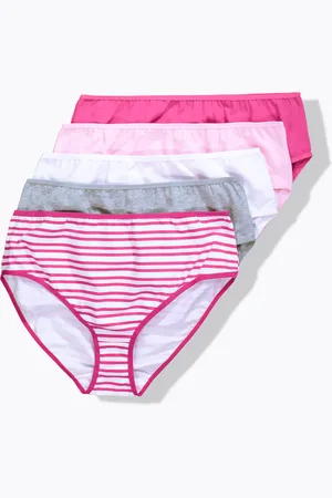 Ulla Popken Figi midi, 5 par, paski/jednokolorowe