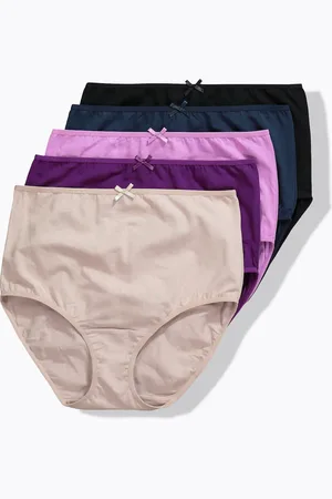 Ulla Popken Figi maxi, 5 par, jednokolorowe