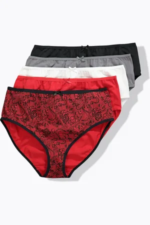 Ulla Popken Figi midi, 5 par, nadruk koronkowy/jednokolorowe