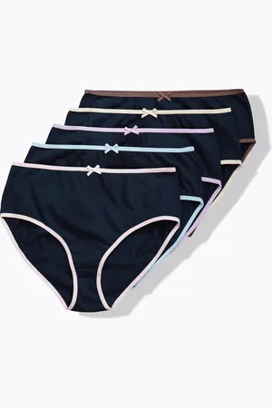 Ulla Popken Figi midi, 5 par, kolorowe brzegi