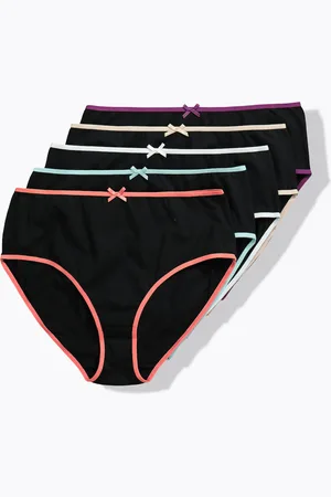 Ulla Popken Figi midi, 5 par, kolorowe brzegi