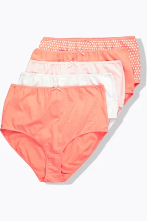 Ulla Popken Figi maxi, 5-pak, kropki/jednokolorowe