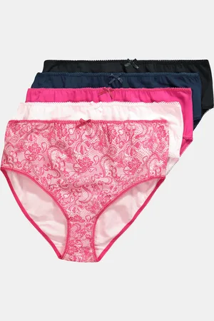 Ulla Popken Figi midi, 5 par, nadruk koronkowy/jednokolorowe