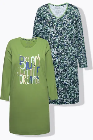Ulla Popken Koszule oversize, dwupak, okragły dekolt/dekolt V, długi rękaw