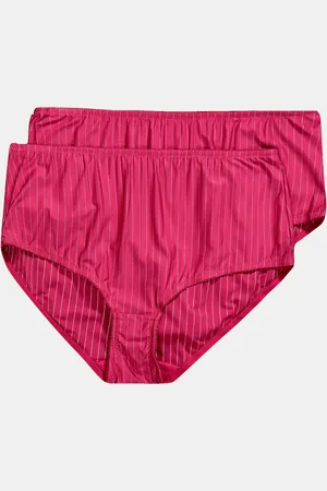 Ulla Popken Figi midi, dwupak, prążki, wysoki krój