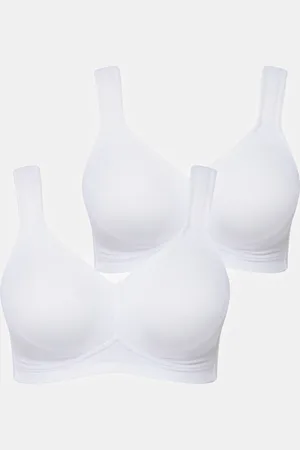Ulla Popken Biustonosz z mikrofibry, dwupak, bez fiszbin, profilowane miseczki