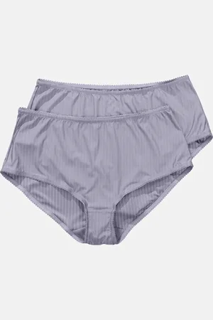 Ulla Popken Figi midi, dwupak, prążki, wysoki krój