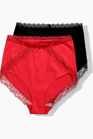 Ulla Popken Figi maxi, 2 pary, koronka