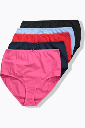Ulla Popken Figi maxi, 5 par, jednokolorowe