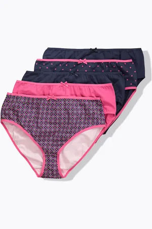 Ulla Popken Figi midi, 5-pak, wzór/jednokolorowe