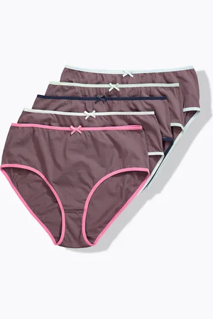 Ulla Popken Figi midi, 5 par, kolorowe brzegi