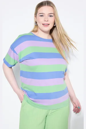 STUDIO UNTOLD T-shirt, krój oversize, szerokie paski