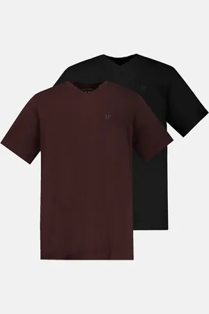 JP 1880 T-shirty, krój podstawowy, dwupak, dekolt w szpic, rękaw 1/2, do rozmiaru 8 XL