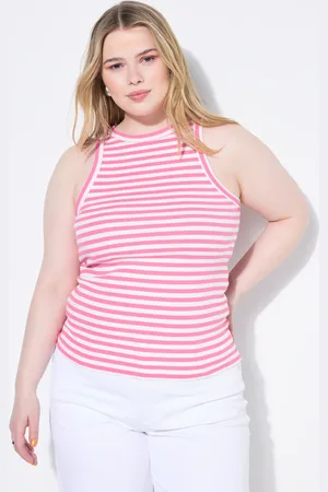 STUDIO UNTOLD Tank top, krój slim, dżersej prążkowany, prążki
