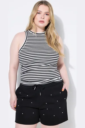 STUDIO UNTOLD Tank top, krój slim, dżersej prążkowany, prążki