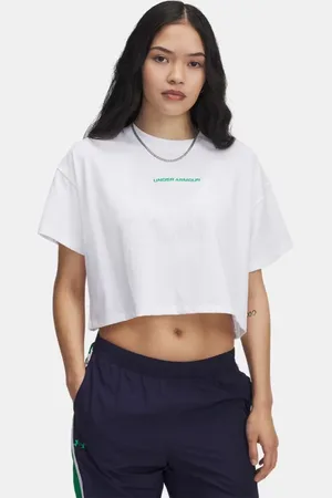 Under Armour Damska koszulka z krótkimi rękawami UA Varsity ix Heavyweight Crop
