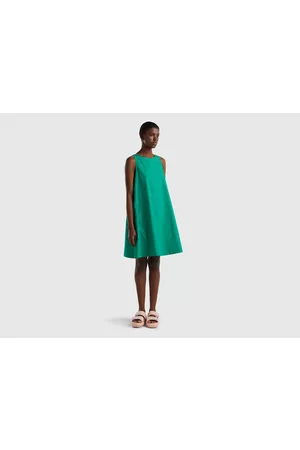 Benetton Kobieta Sukienki bez rękawów - Benetton, Sleeveless Trapeze Dress, size L, , Women