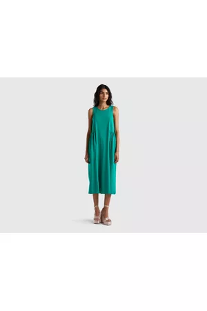 Benetton Kobieta Sukienki bez rękawów - Benetton, Long Sleeveless Dress, size L, , Women