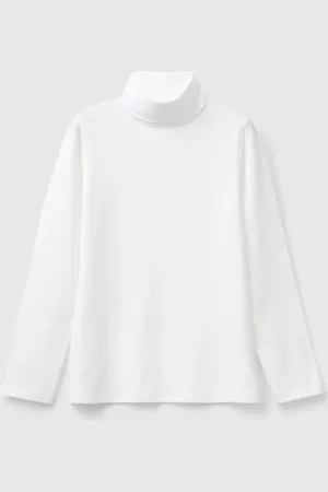Benetton Stretch T-shirt With High Neck
