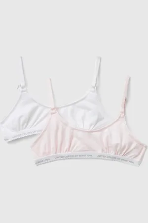 Benetton Two Bras In Stretch Cotton