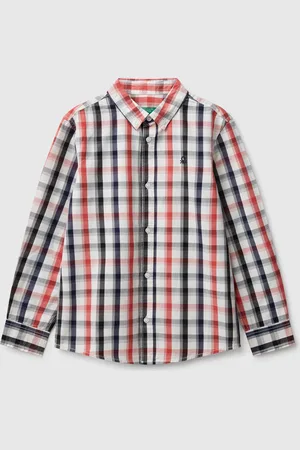 Benetton Multicolor Check Button-down Shirt
