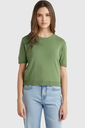 Benetton Short Sleeve 100% Cotton Sweater