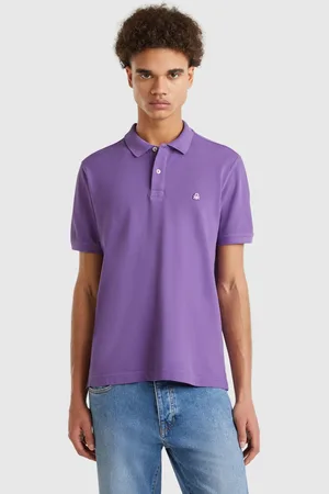 Benetton Purple Regular Fit Polo