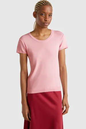 Benetton Short Sleeve Sweater In 100% Cotton