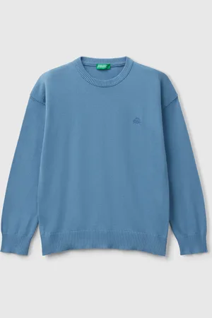 Benetton Sweater In Pure Cotton With Logo