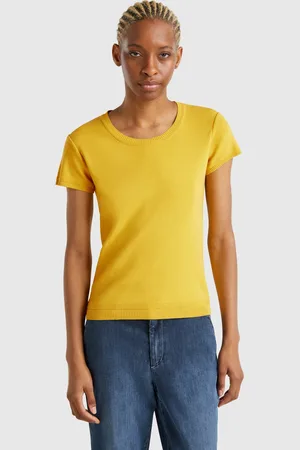Benetton Short Sleeve Sweater In 100% Cotton