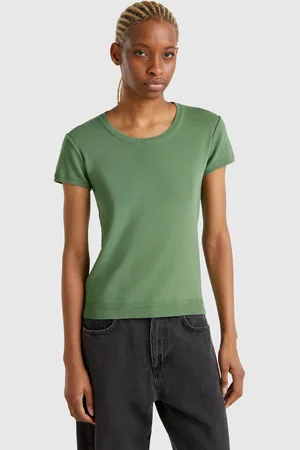 Benetton Short Sleeve Sweater In 100% Cotton