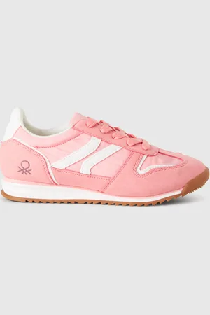 Benetton Sneakers In Nylon And Suede Fabric