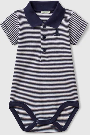 Benetton Polo Bodysuit In Stretch Cotton