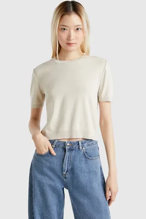 Benetton Short Sleeve 100% Cotton Sweater