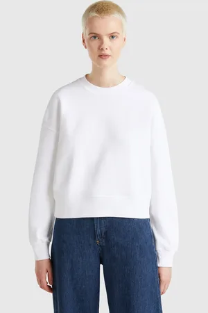 Benetton 100% Cotton Sweatshirt With Logo Print