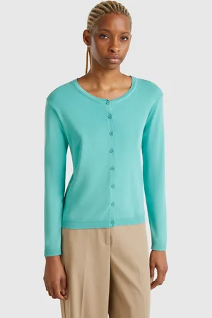 Benetton Pure Cotton Crew Neck Cardigan