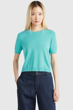 Benetton Short Sleeve 100% Cotton Sweater
